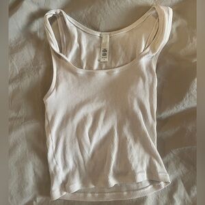 SKIMS Cotton Ribbed Tank in Marble